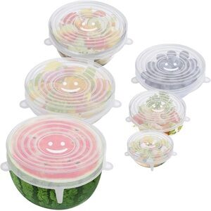 6 Pc Silicone Stretch Lids Set